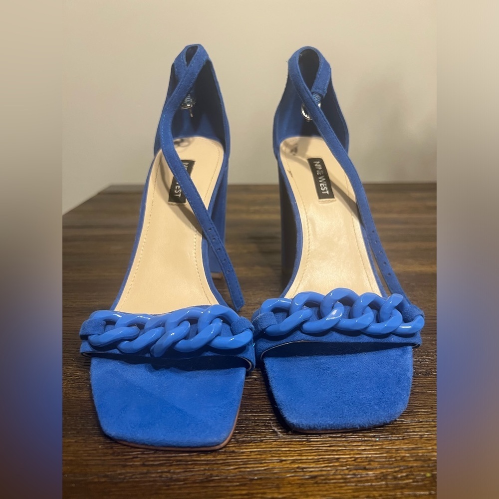 Nine West Blue Suede Heels